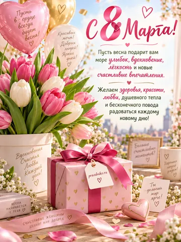 Открытка: 8 Марта