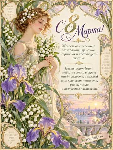 Открытка: 8 Марта
