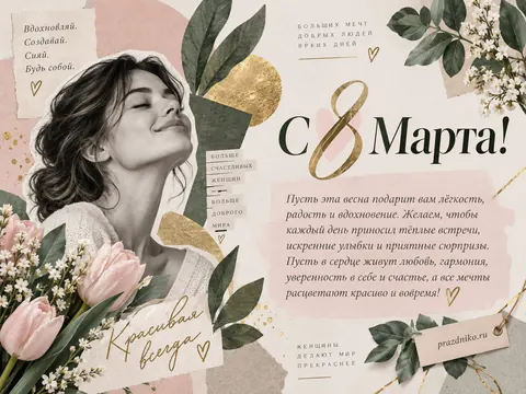 Открытка: 8 Марта