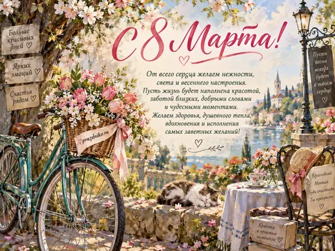 Открытка: 8 Марта