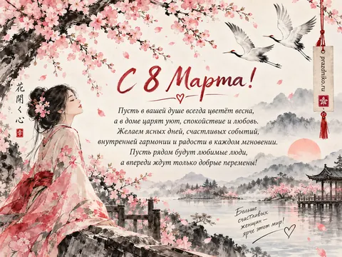Открытка: 8 Марта