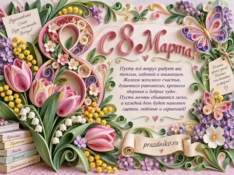 Открытка: 8 Марта