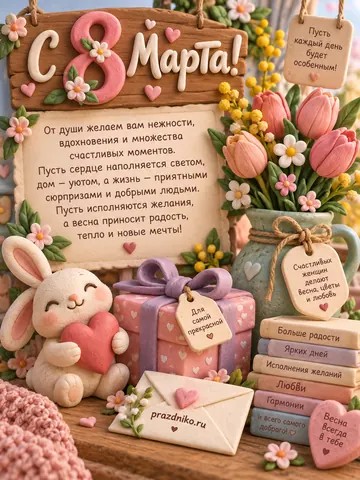 Открытка: 8 Марта