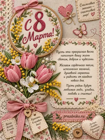 Открытка: 8 Марта