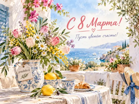 Открытка: 8 Марта