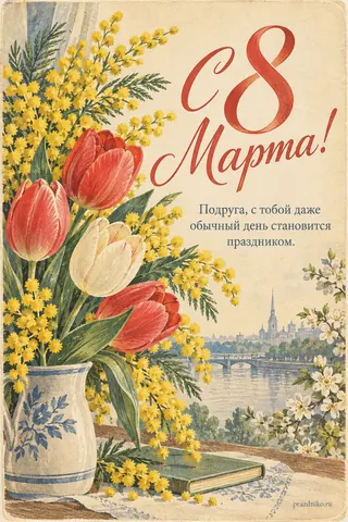 Открытка: 8 Марта