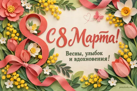 Открытка: 8 Марта