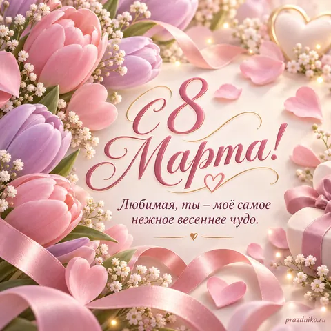 Открытка: 8 Марта