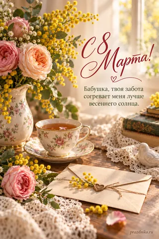 Открытка: 8 Марта
