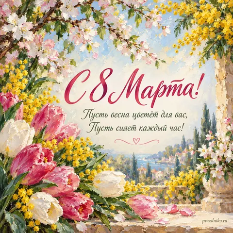Открытка: 8 Марта