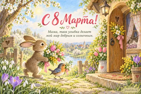 Открытка: 8 Марта