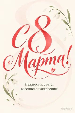 Открытка: 8 Марта