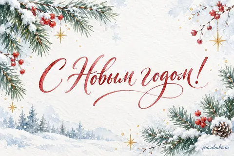 Открытка: Новый год