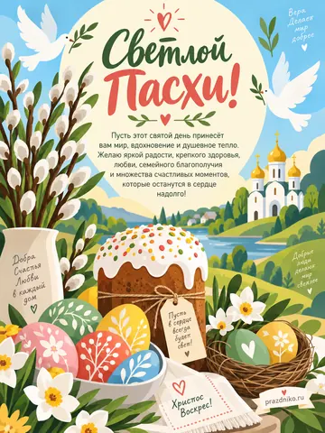 Открытка: Пасха