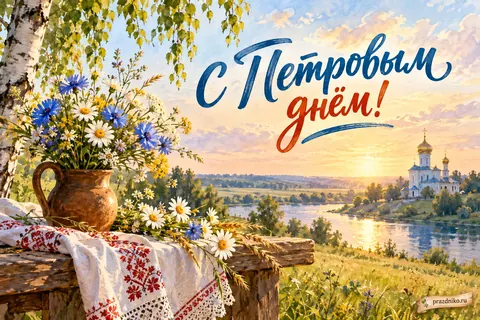 Открытка «День Петра и Павла»: С Петровым днём!