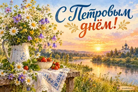 Открытка «День Петра и Павла»: С Петровым
днём!