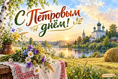 Открытка «День Петра и Павла»: С Петровым
днём!