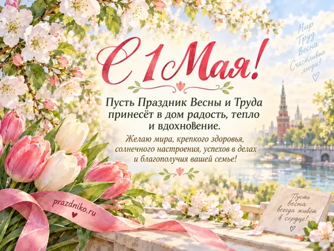 Открытка: 1 мая
