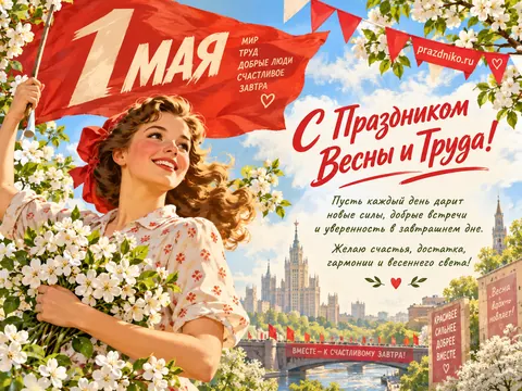 Открытка: 1 мая