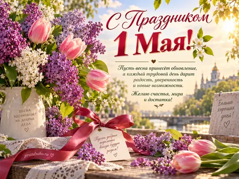 Открытка: 1 мая