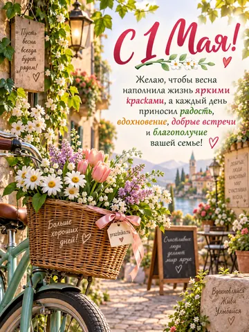 Открытка: 1 мая