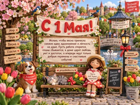 Открытка: 1 мая