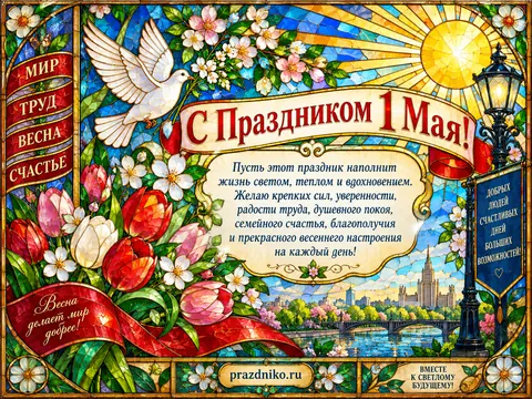 Открытка: 1 мая