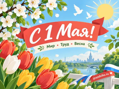 Открытка: 1 мая