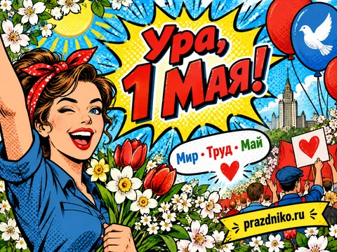 Открытка: 1 мая