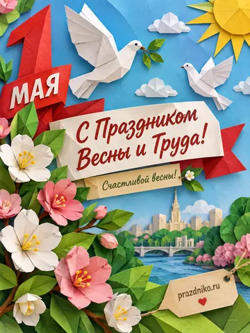 Открытка: 1 мая