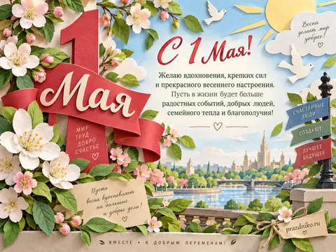 Открытка: 1 мая