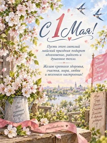 Открытка: 1 мая
