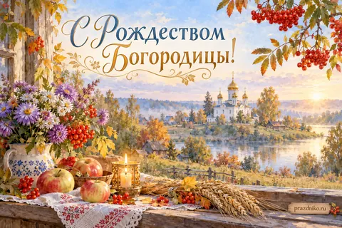 Открытка «Рождество Пресвятой Богородицы»: С Рождеством Богородицы!