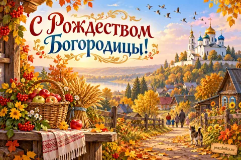 Открытка «Рождество Пресвятой Богородицы»: С Рождеством Богородицы!