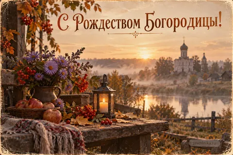 Открытка «Рождество Пресвятой Богородицы»: С Рождеством Богородицы!