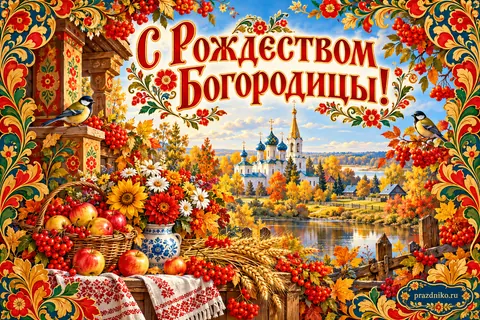 Открытка «Рождество Пресвятой Богородицы»: С Рождеством Богородицы!
