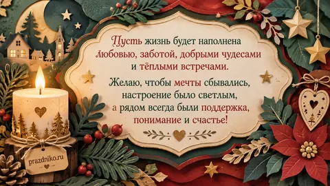Открытка: Рождество Христово