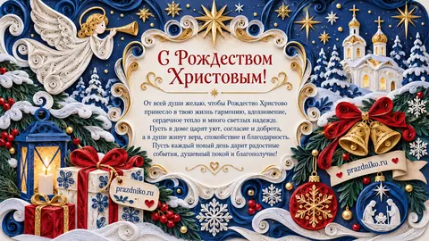 Открытка: Рождество Христово