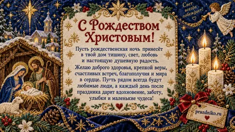 Открытка: Рождество Христово