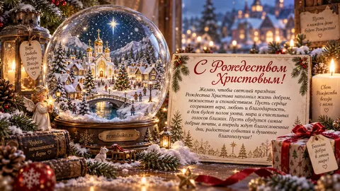 Открытка: Рождество Христово