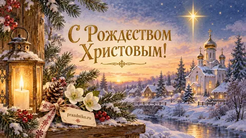 Открытка: Рождество Христово