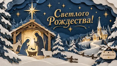 Открытка: Рождество Христово