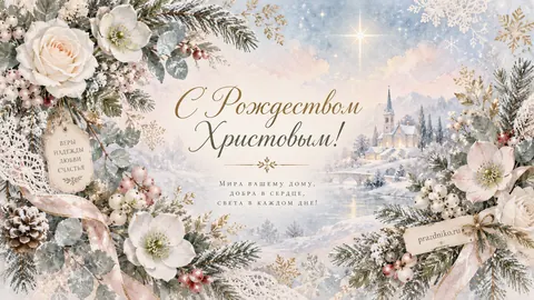 Открытка: Рождество Христово