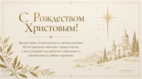 Открытка: Рождество Христово