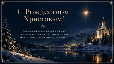 Открытка: Рождество Христово