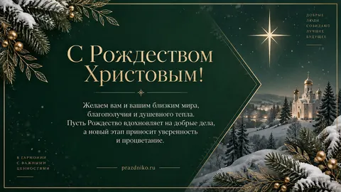 Открытка: Рождество Христово