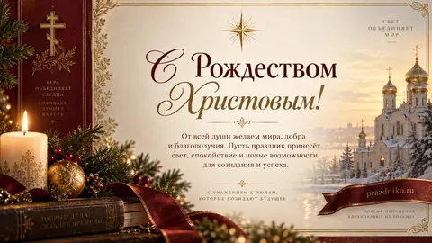 Открытка: Рождество Христово