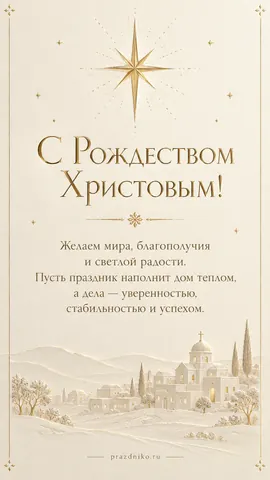 Открытка: Рождество Христово