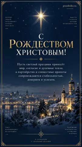 Открытка: Рождество Христово
