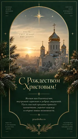 Открытка: Рождество Христово